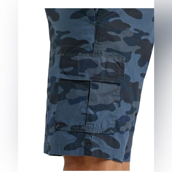 Lee NEW Men's Hybrid Cargo Short Flex Motion Waistband Blue Camo Size 30 Casual - Picture 3 of 8